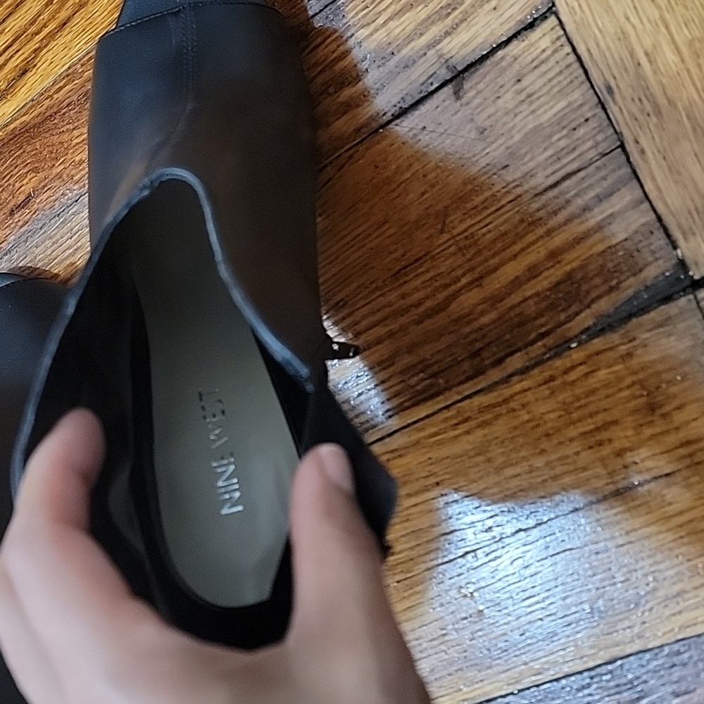 Nine West: Black open toe booties - Picture 3 of 5
